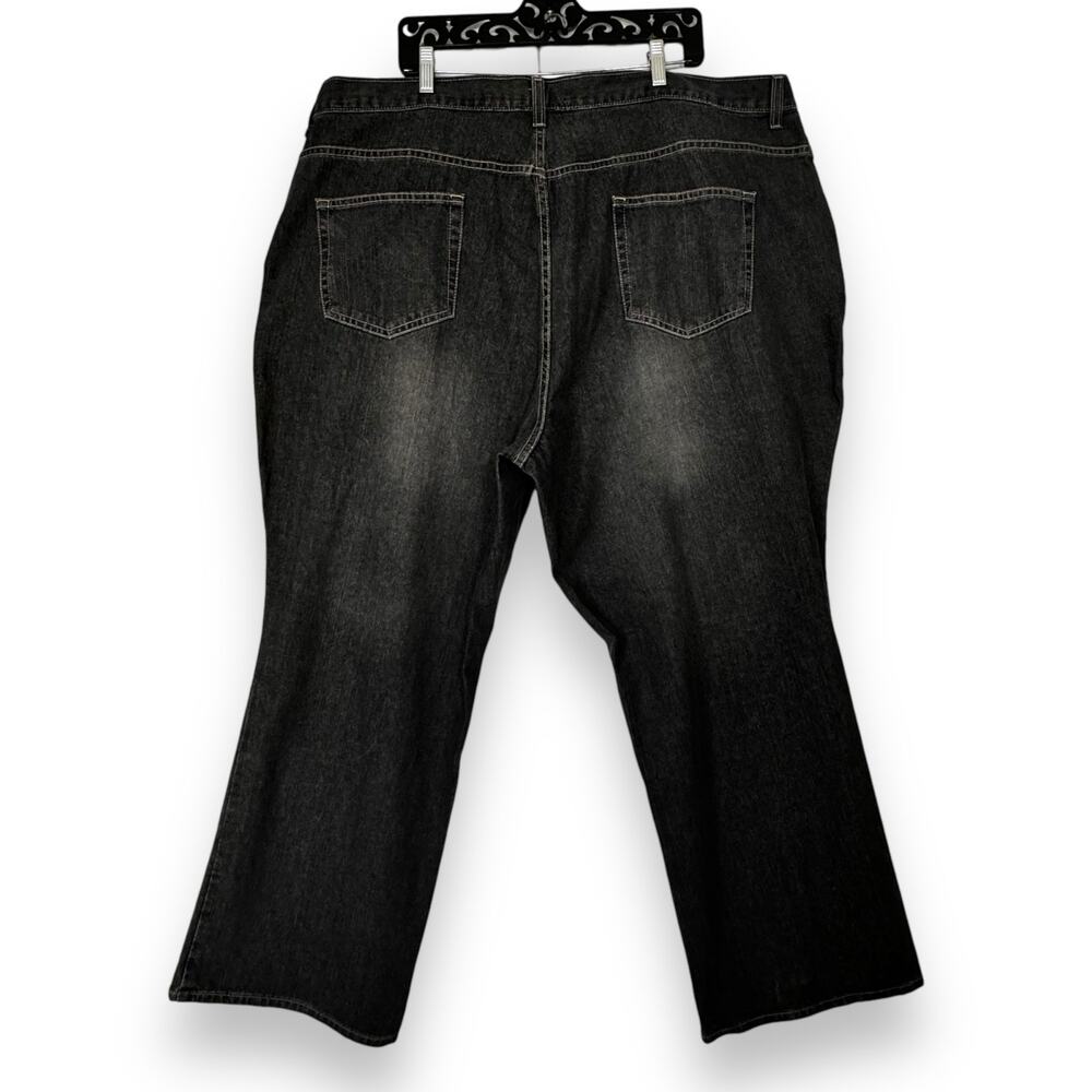 Vintage 90s Rigid Cotton Straight Jeans Faded Black Avenue Blues 26 Avg